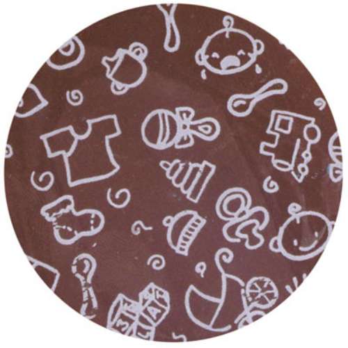 Chocolate Transfer Sheet - White Baby Design - Click Image to Close